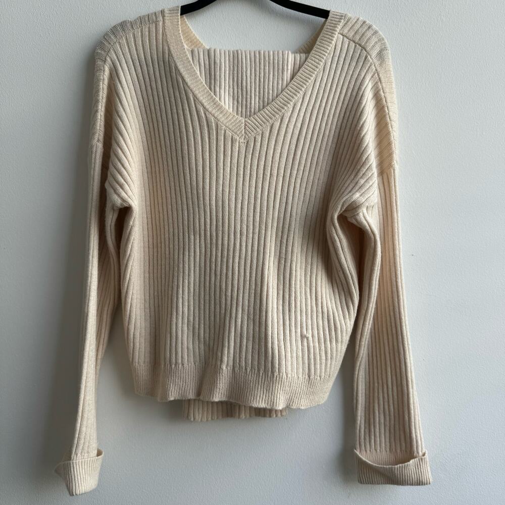 Sincerely Jules Ribbed Cream Lounge Set - Small